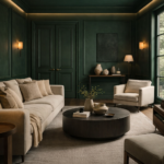 Forest Green Color-Drenched Living Room | Immersive Luxury Interior Design Trend