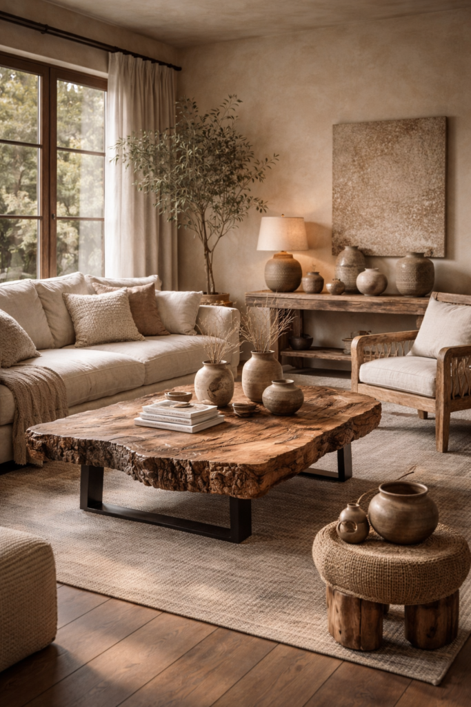 Sustainable luxury living room design