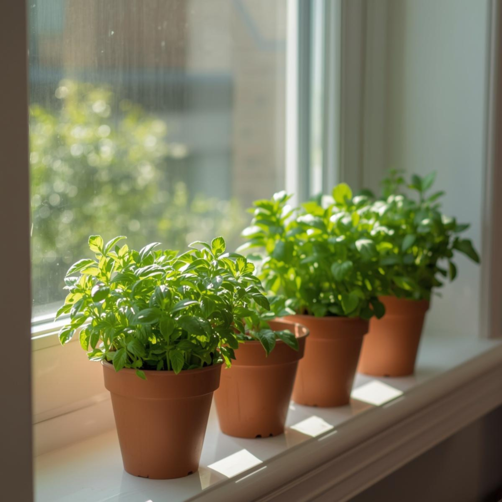 Add Small Potted Herbs - Fresh Spring Decor Ideas