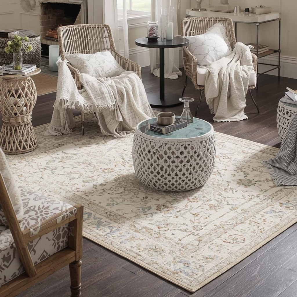Add a Light Neutral Rug - Fresh Spring Decor Ideas