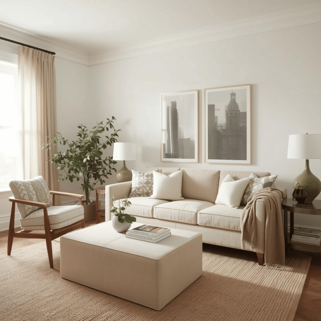 Choose Light, Neutral Color Palettes - Small Space Spring Decor