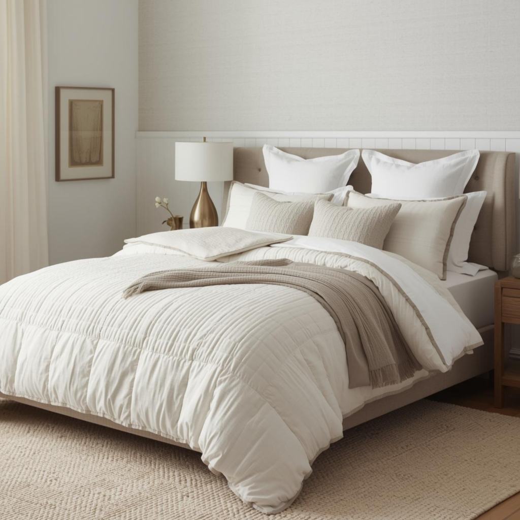 How to style a bed - The Foundation Bed Spread or Quilt