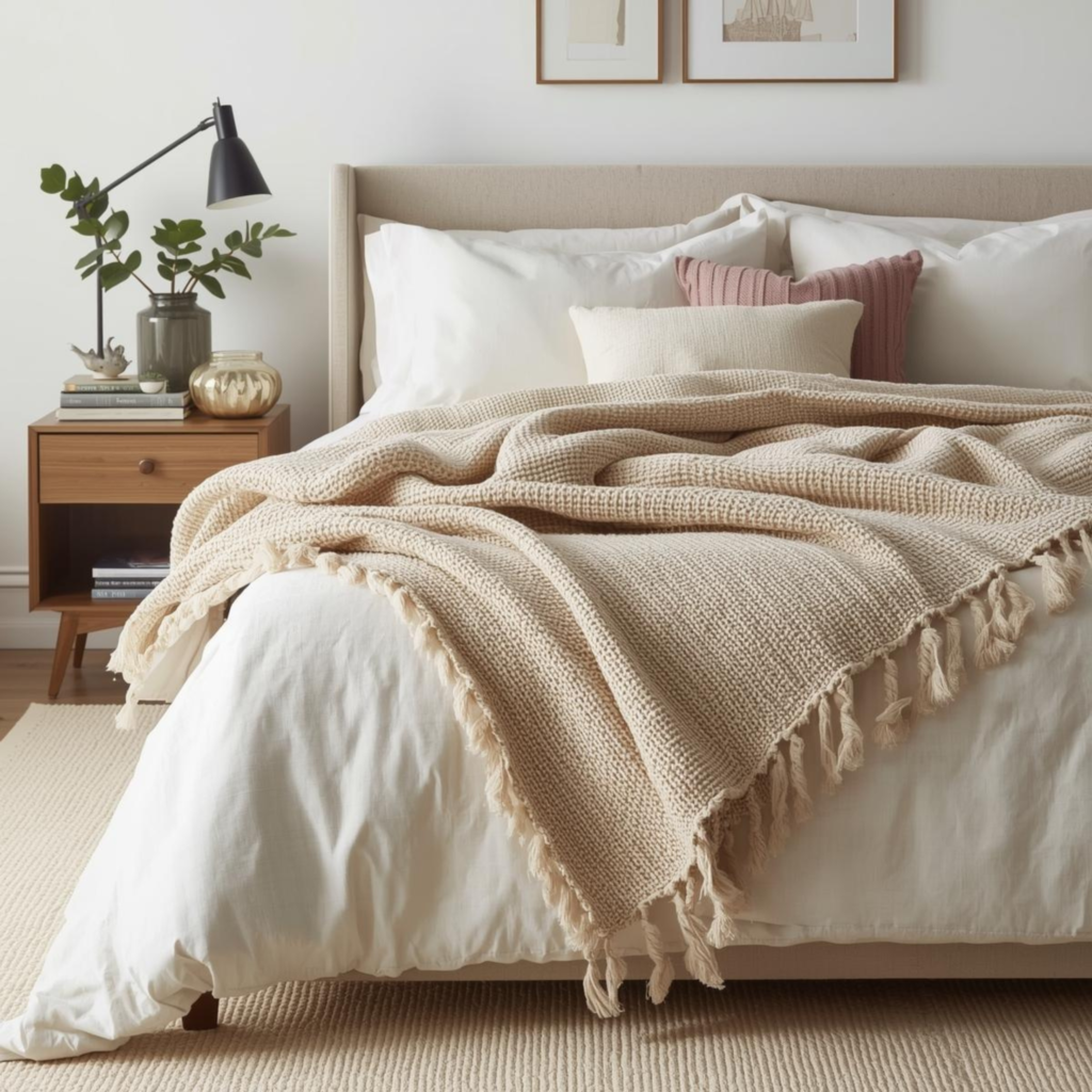 How to style a bed - The Texture Throw The Finishing Layer