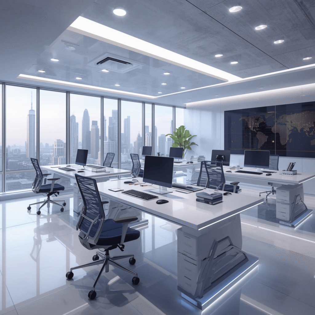 Futuristic workspace or office ideas