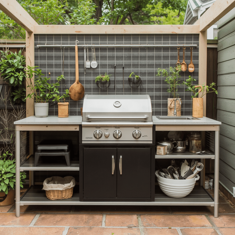DIY BBQ Grill Station Setup From Bare Backyard to Cookout-Ready