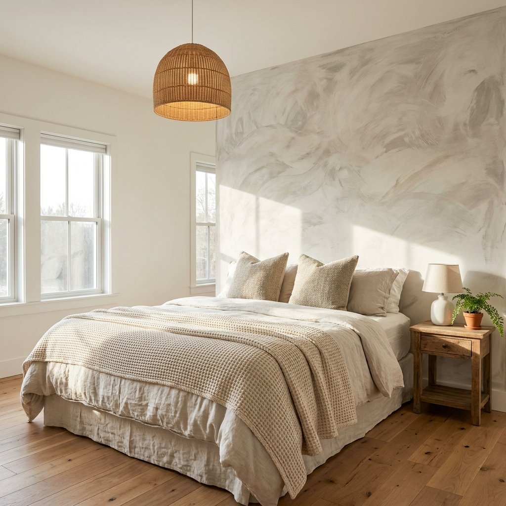 DIY Limewash Bedroom Wall The Organic Texture Trend That Costs $30