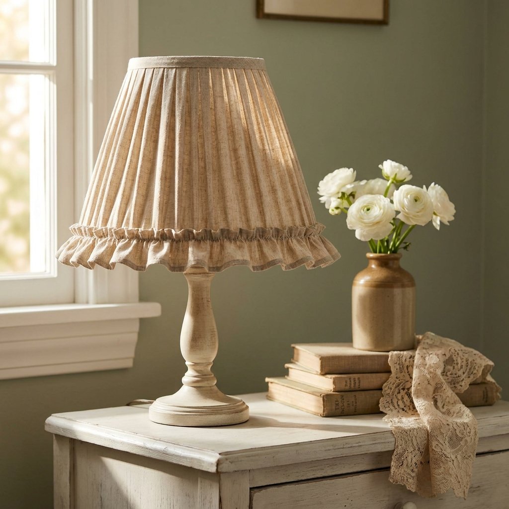 DIY French Vintage Ruffle Lampshade Tutorial